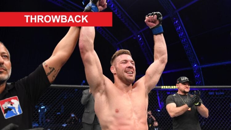 Dricus du Plessis celebrates after beating Markus Perez in his UFC debut