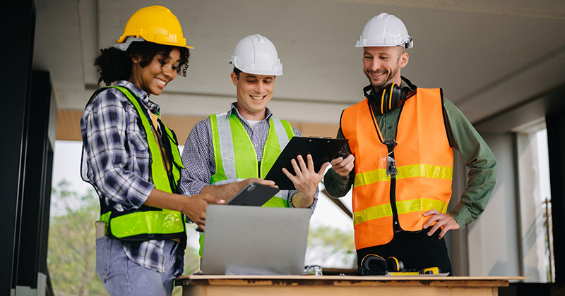 Three Plumbers Discussing Goals