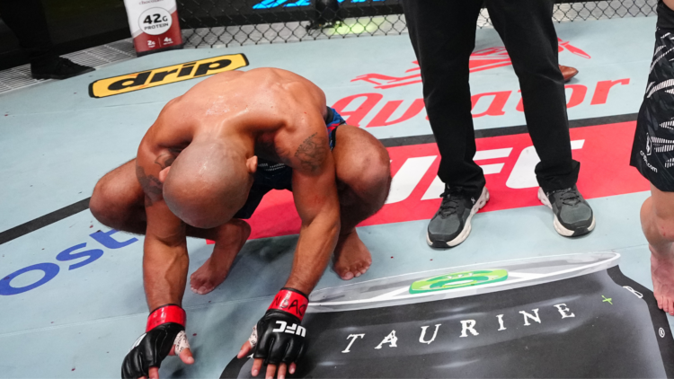 Miles Johns reacts after split decision loss to Jean Matsumoto at UFC Vegas 109.